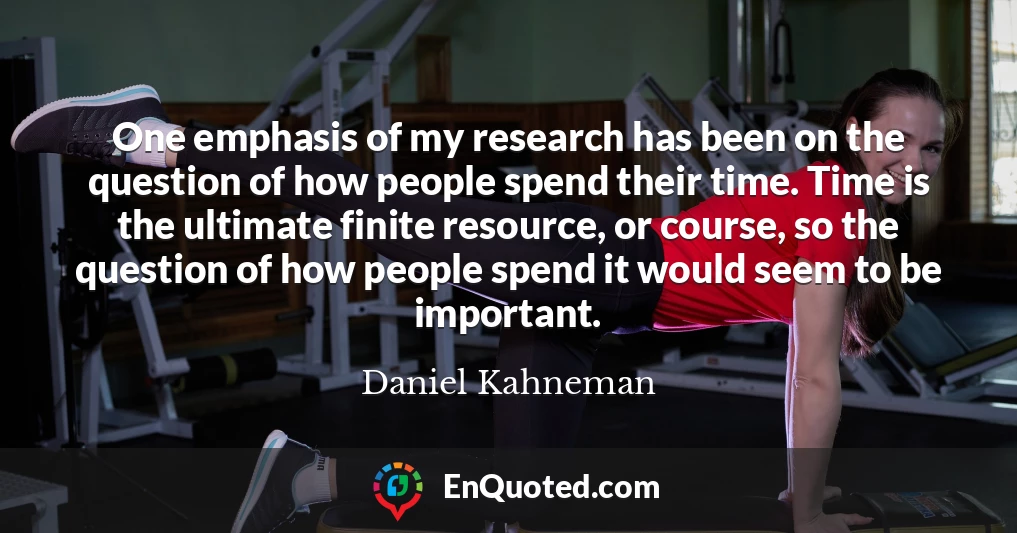 One emphasis of my research has been on the question of how people spend their time. Time is the ultimate finite resource, or course, so the question of how people spend it would seem to be important.