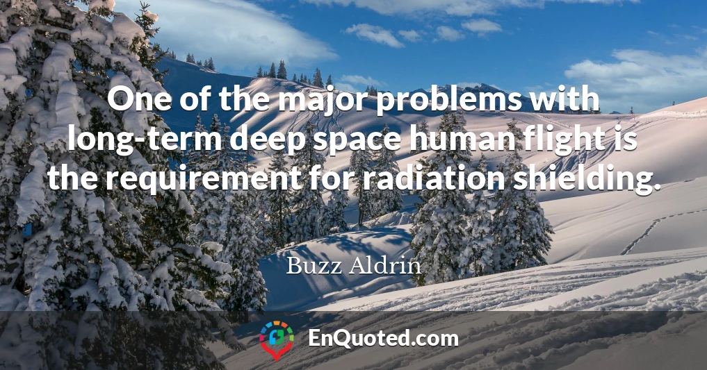 One of the major problems with long-term deep space human flight is the requirement for radiation shielding.