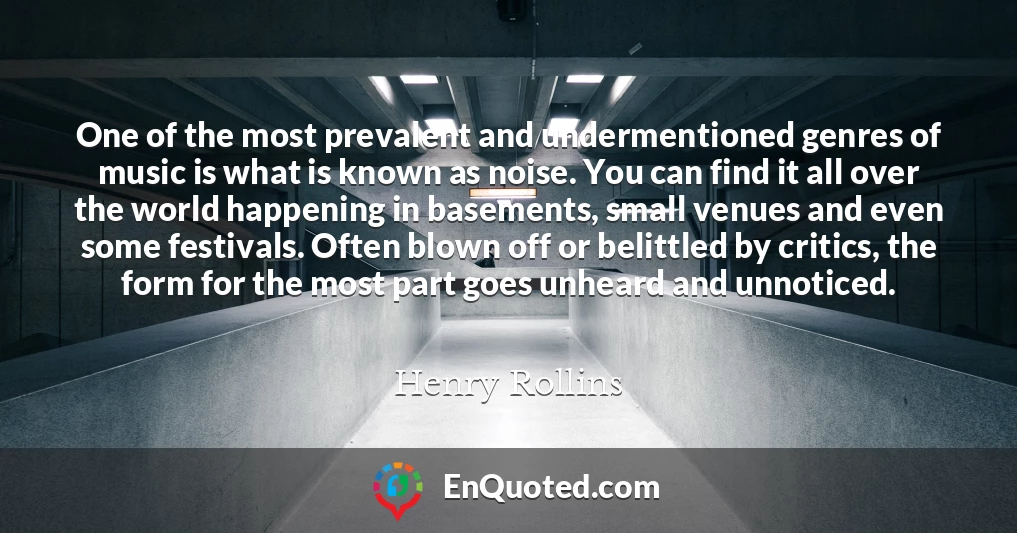 One of the most prevalent and undermentioned genres of music is what is known as noise. You can find it all over the world happening in basements, small venues and even some festivals. Often blown off or belittled by critics, the form for the most part goes unheard and unnoticed.