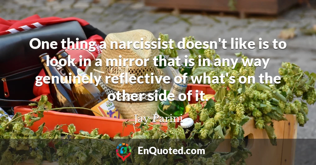 One thing a narcissist doesn't like is to look in a mirror that is in any way genuinely reflective of what's on the other side of it.