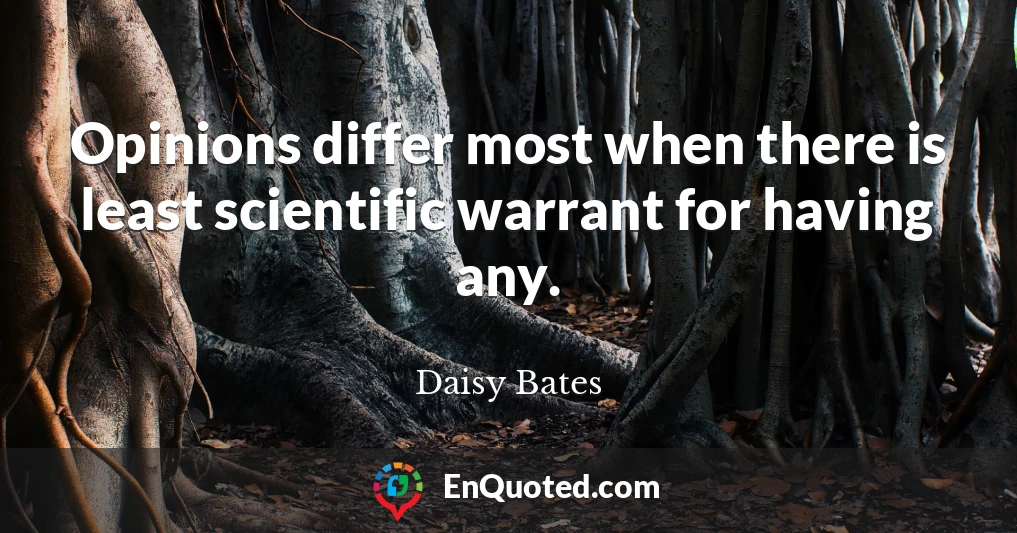 Opinions differ most when there is least scientific warrant for having any.