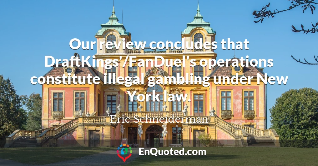 Our review concludes that DraftKings'/FanDuel's operations constitute illegal gambling under New York law.