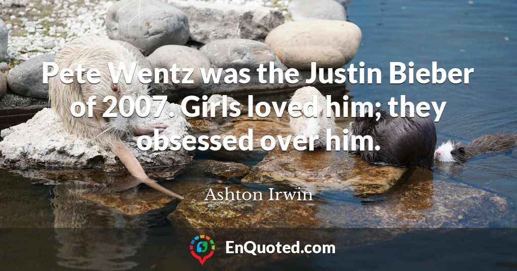 Pete Wentz was the Justin Bieber of 2007. Girls loved him; they obsessed over him.