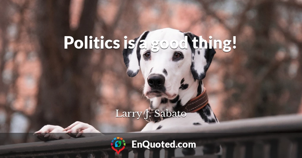 Politics is a good thing!