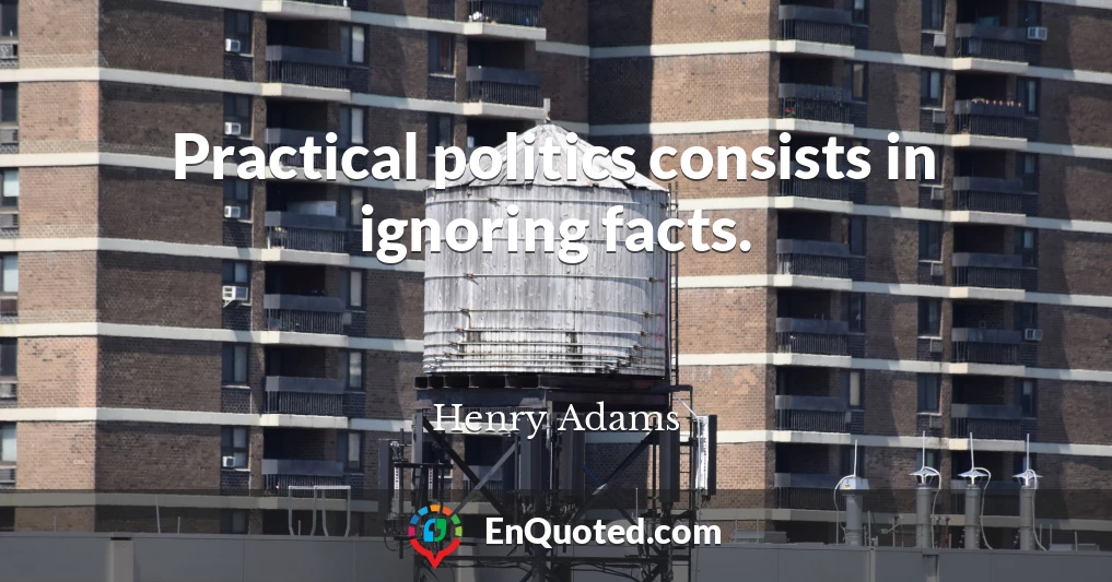 Practical politics consists in ignoring facts.