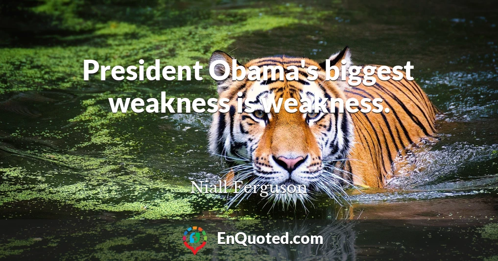 President Obama's biggest weakness is weakness.