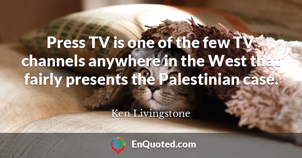 Press TV is one of the few TV channels anywhere in the West that fairly presents the Palestinian case.