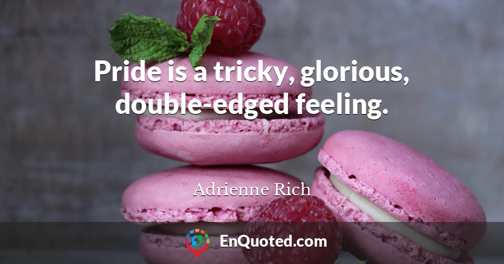 Pride is a tricky, glorious, double-edged feeling.