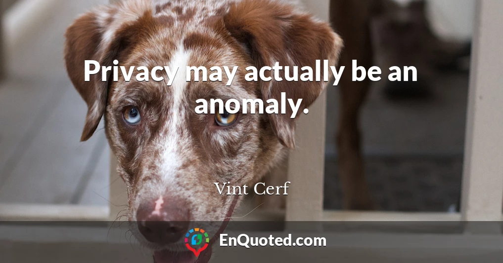 Privacy may actually be an anomaly.