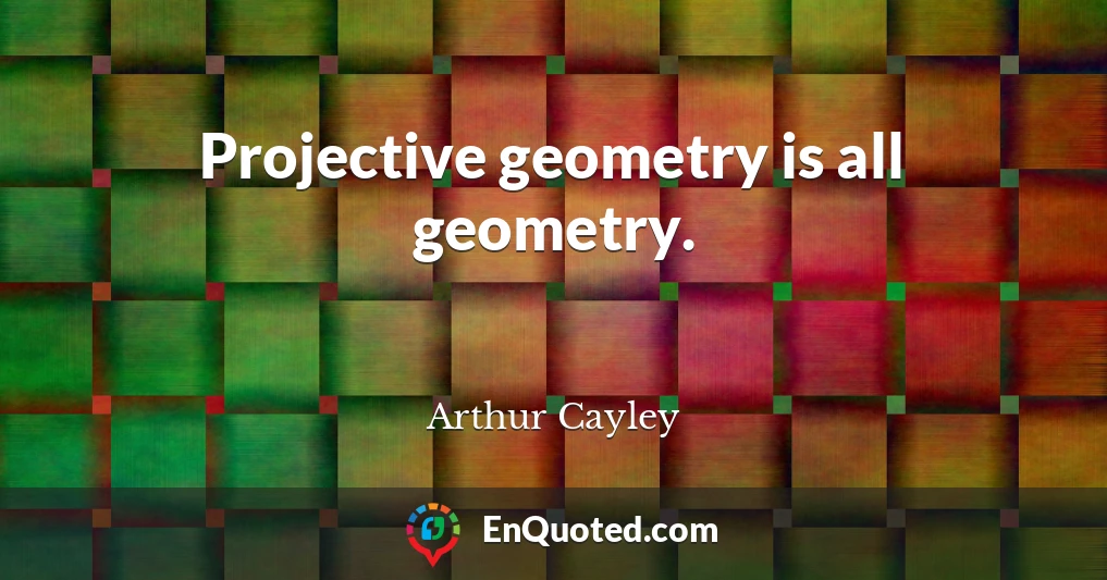 Projective geometry is all geometry.
