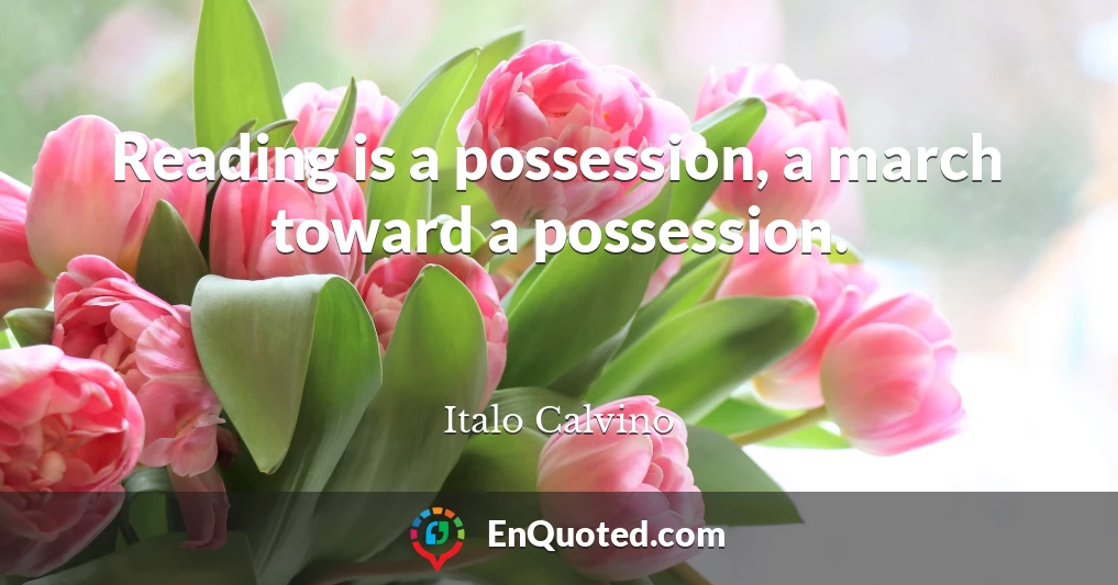 Reading is a possession, a march toward a possession.