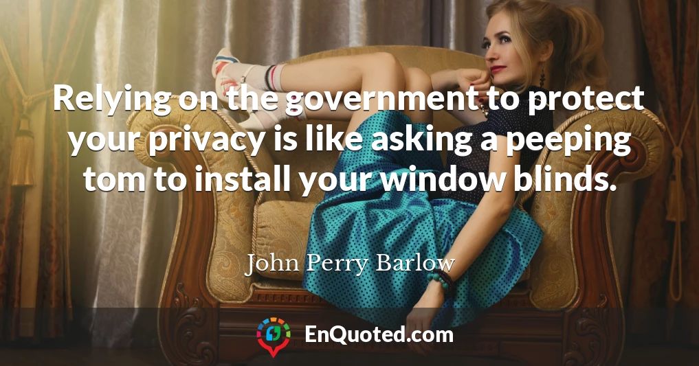 Relying on the government to protect your privacy is like asking a peeping tom to install your window blinds.