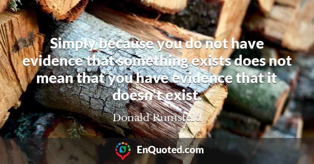 Simply because you do not have evidence that something exists does not mean that you have evidence that it doesn't exist.
