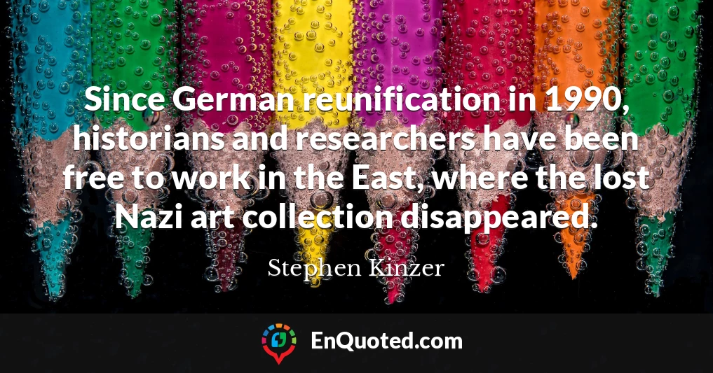 Since German reunification in 1990, historians and researchers have been free to work in the East, where the lost Nazi art collection disappeared.