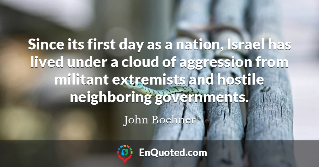 Since its first day as a nation, Israel has lived under a cloud of aggression from militant extremists and hostile neighboring governments.