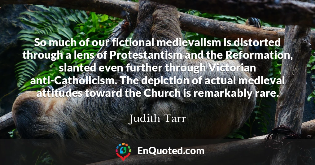 So much of our fictional medievalism is distorted through a lens of Protestantism and the Reformation, slanted even further through Victorian anti-Catholicism. The depiction of actual medieval attitudes toward the Church is remarkably rare.