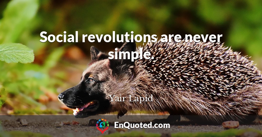 Social revolutions are never simple.