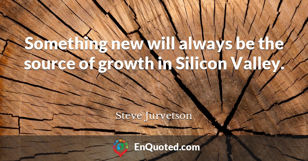 Something new will always be the source of growth in Silicon Valley.