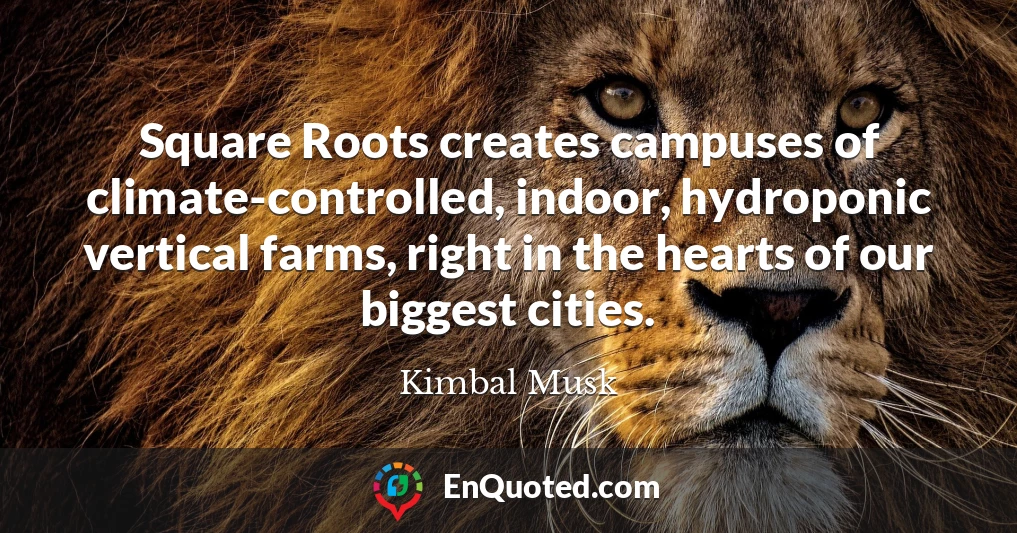 Square Roots creates campuses of climate-controlled, indoor, hydroponic vertical farms, right in the hearts of our biggest cities.