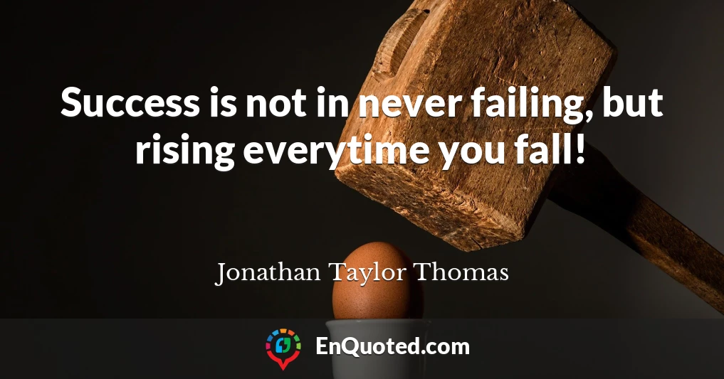 Success is not in never failing, but rising everytime you fall!