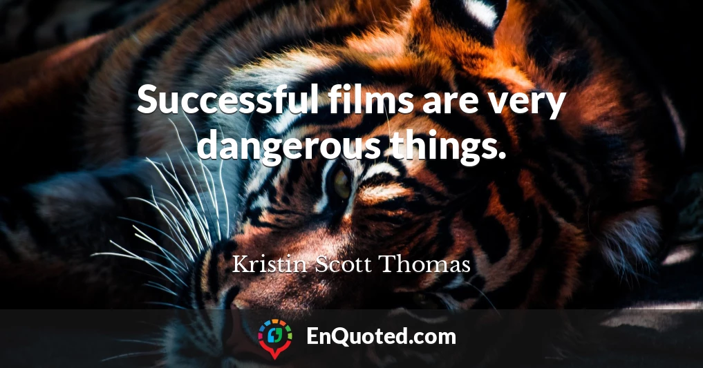 Successful films are very dangerous things.