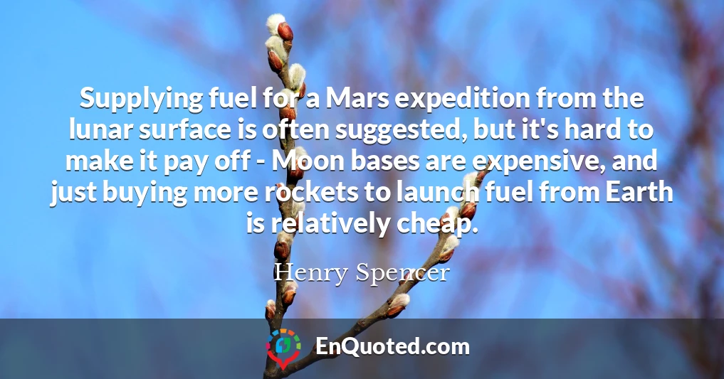 Supplying fuel for a Mars expedition from the lunar surface is often suggested, but it's hard to make it pay off - Moon bases are expensive, and just buying more rockets to launch fuel from Earth is relatively cheap.