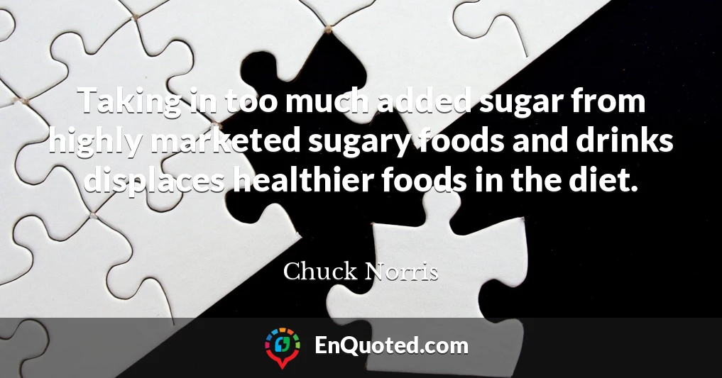 Taking in too much added sugar from highly marketed sugary foods and drinks displaces healthier foods in the diet.