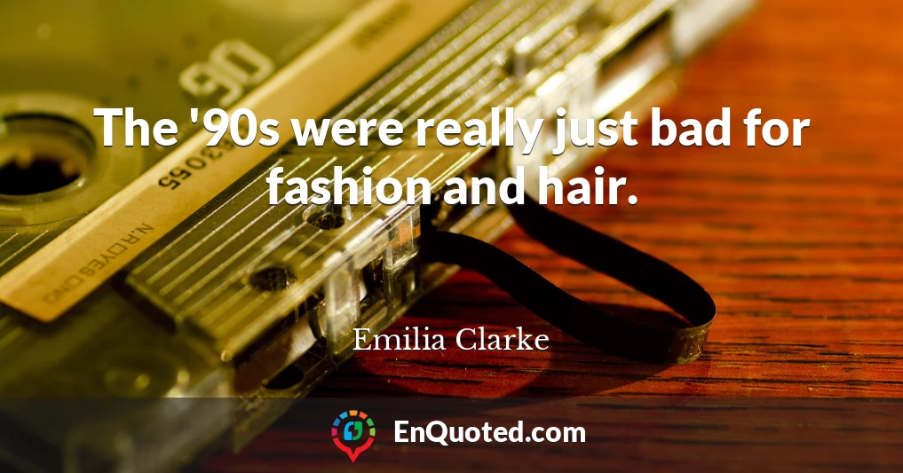 The '90s were really just bad for fashion and hair.