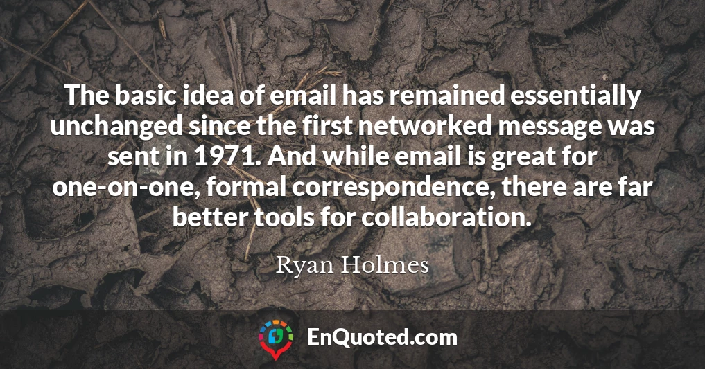 The basic idea of email has remained essentially unchanged since the first networked message was sent in 1971. And while email is great for one-on-one, formal correspondence, there are far better tools for collaboration.