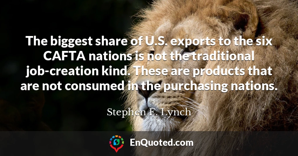 The biggest share of U.S. exports to the six CAFTA nations is not the traditional job-creation kind. These are products that are not consumed in the purchasing nations.