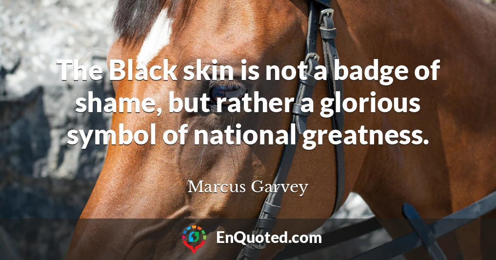 The Black skin is not a badge of shame, but rather a glorious symbol of national greatness.