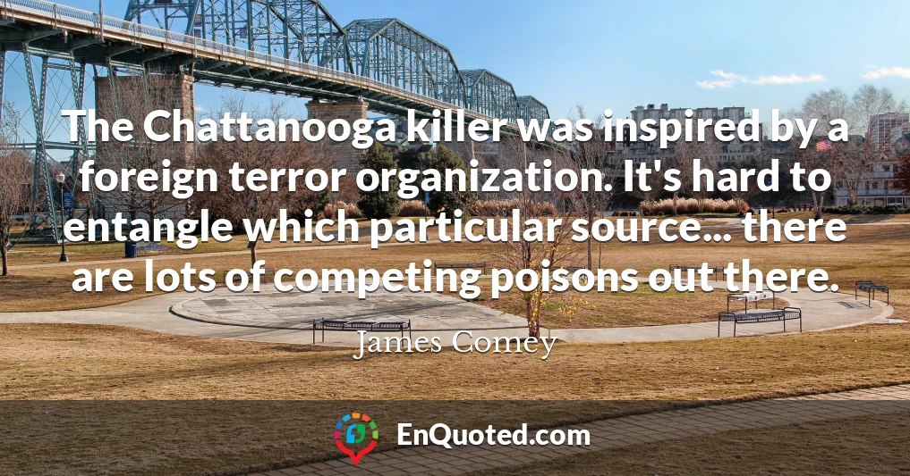 The Chattanooga killer was inspired by a foreign terror organization. It's hard to entangle which particular source... there are lots of competing poisons out there.