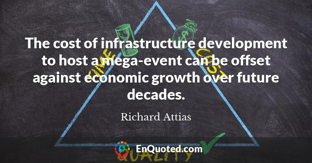 The cost of infrastructure development to host a mega-event can be offset against economic growth over future decades.