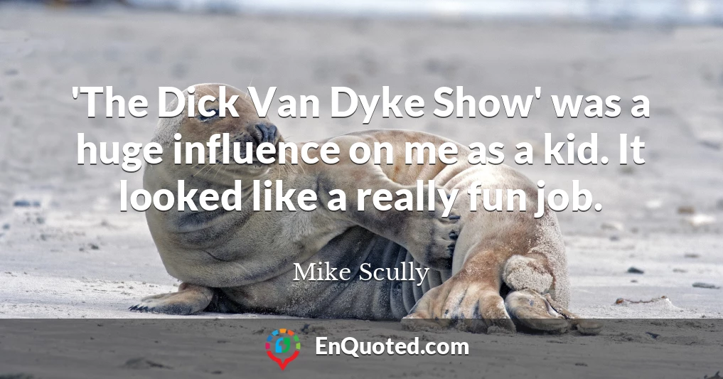 'The Dick Van Dyke Show' was a huge influence on me as a kid. It looked like a really fun job.