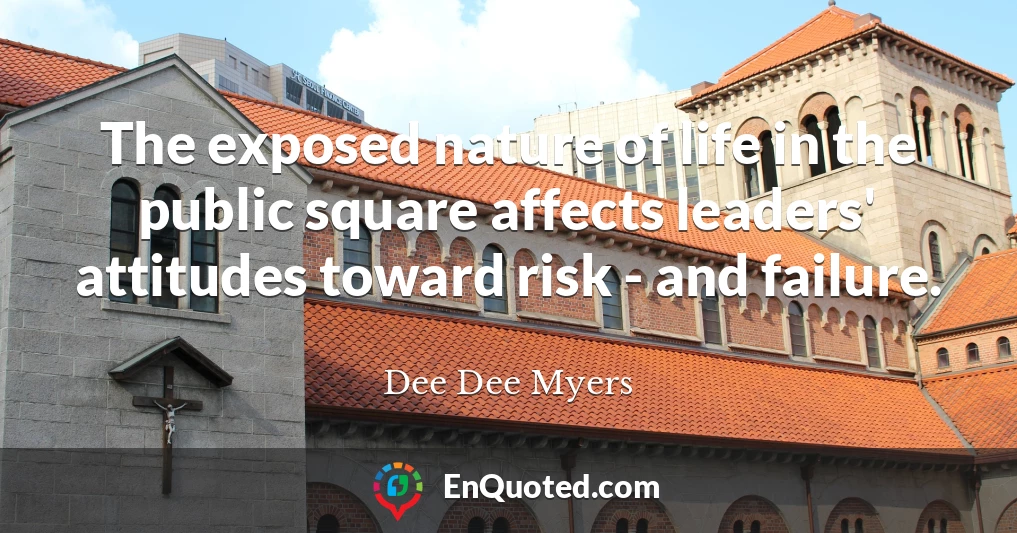 The exposed nature of life in the public square affects leaders' attitudes toward risk - and failure.