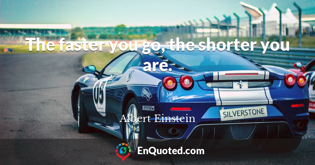 The faster you go, the shorter you are.