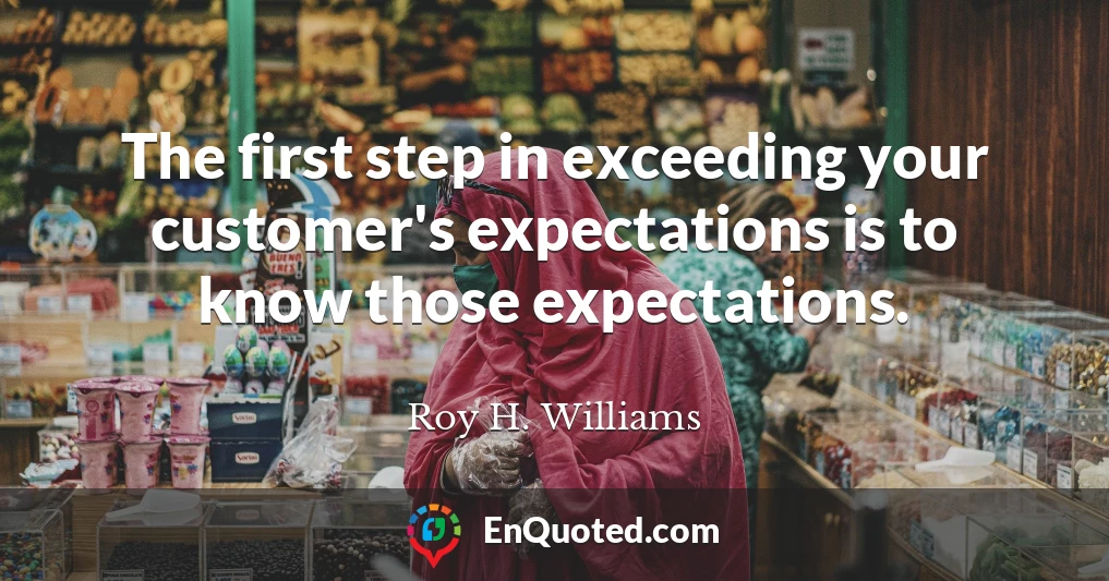The first step in exceeding your customer's expectations is to know those expectations.