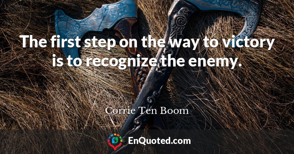The first step on the way to victory is to recognize the enemy.
