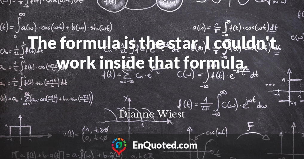 The formula is the star. I couldn't work inside that formula.