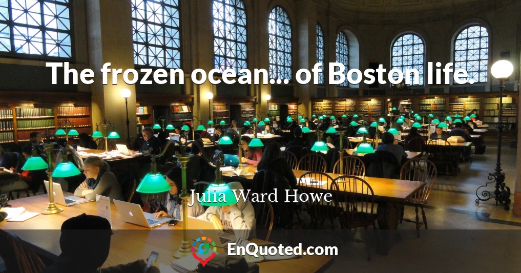 The frozen ocean... of Boston life.