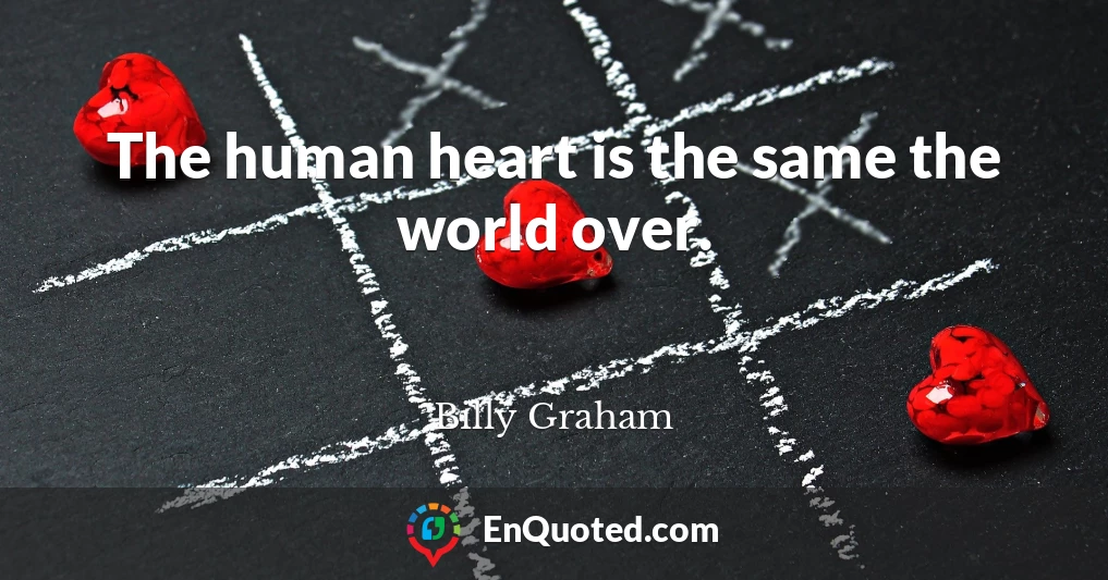 The human heart is the same the world over.