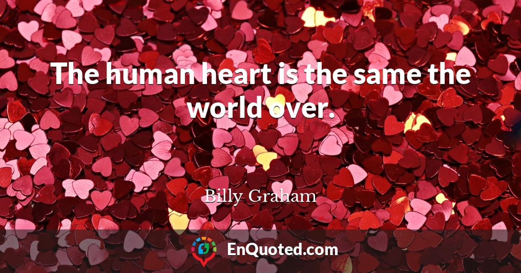 The human heart is the same the world over.