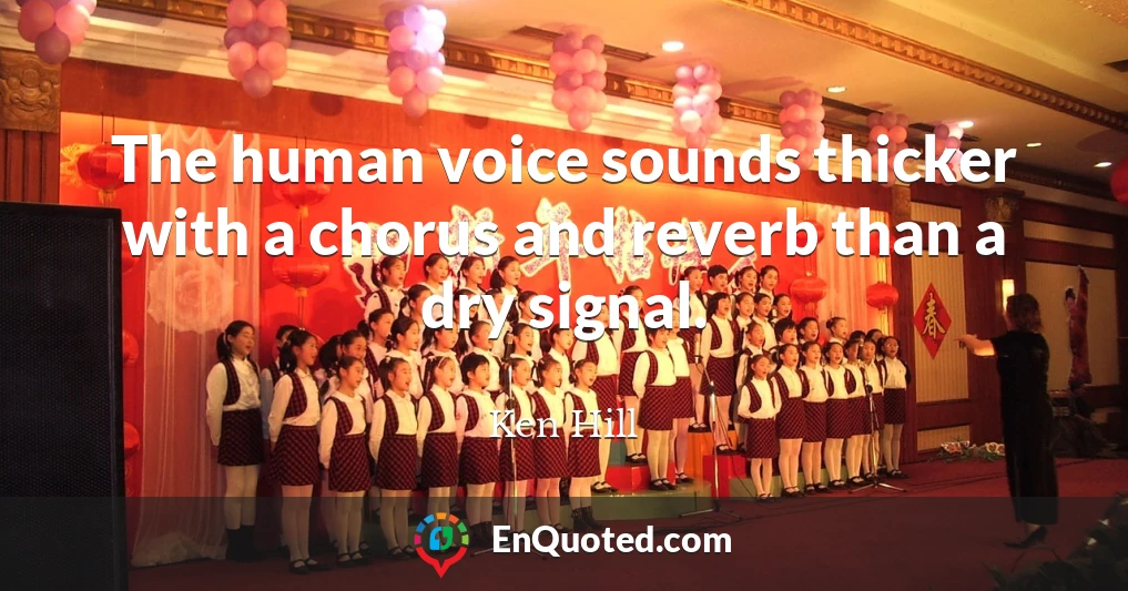 The human voice sounds thicker with a chorus and reverb than a dry signal.