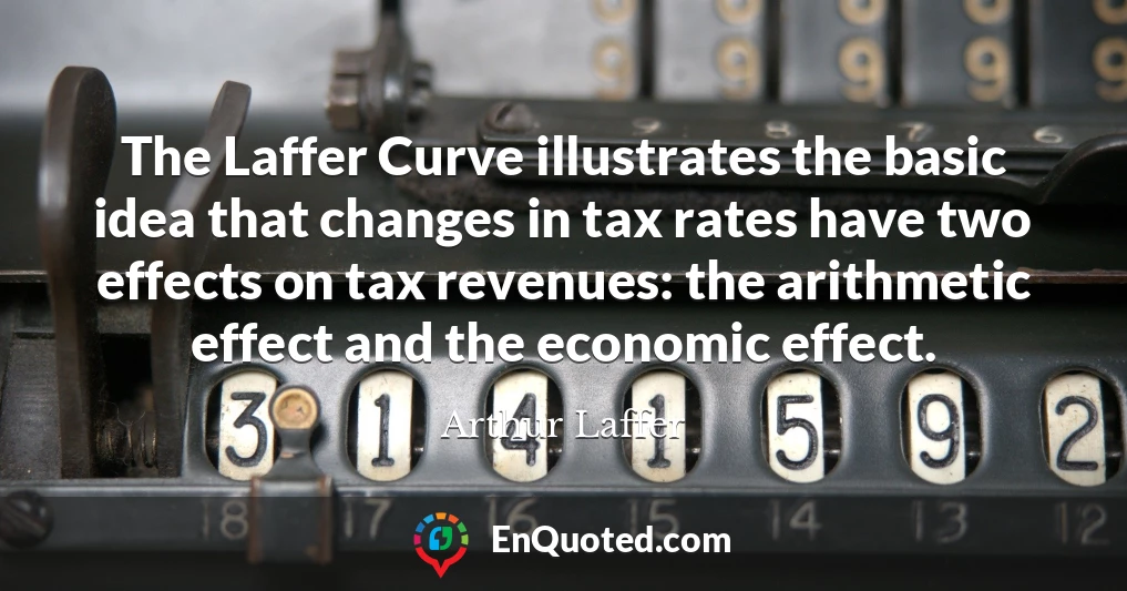 The Laffer Curve illustrates the basic idea that changes in tax rates have two effects on tax revenues: the arithmetic effect and the economic effect.