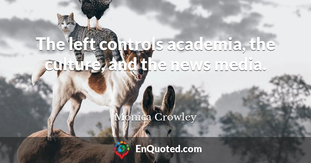 The left controls academia, the culture, and the news media.