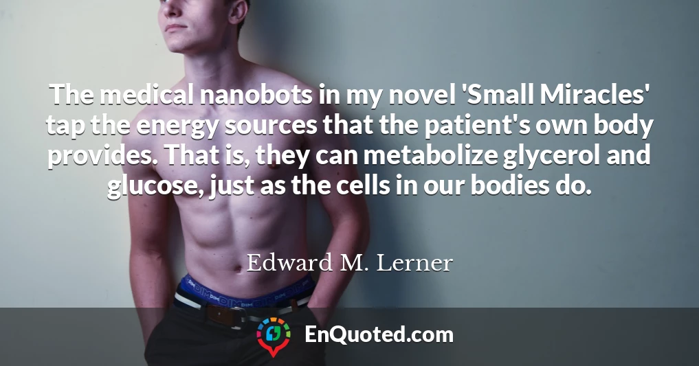 The medical nanobots in my novel 'Small Miracles' tap the energy sources that the patient's own body provides. That is, they can metabolize glycerol and glucose, just as the cells in our bodies do.