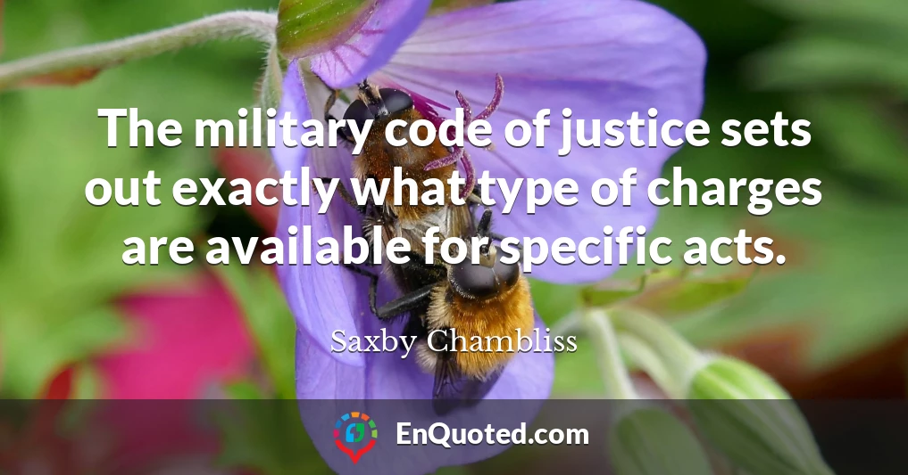 The military code of justice sets out exactly what type of charges are available for specific acts.
