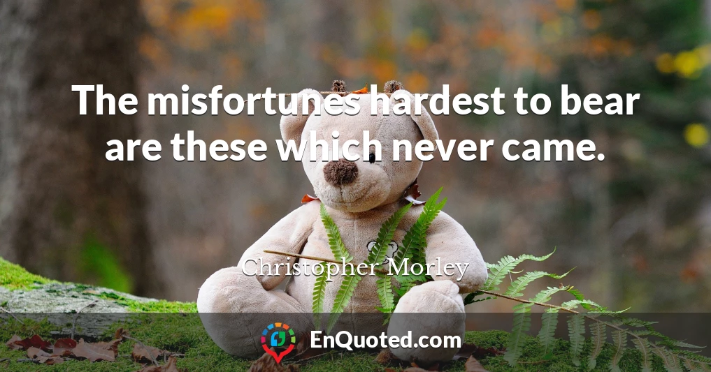 The misfortunes hardest to bear are these which never came.