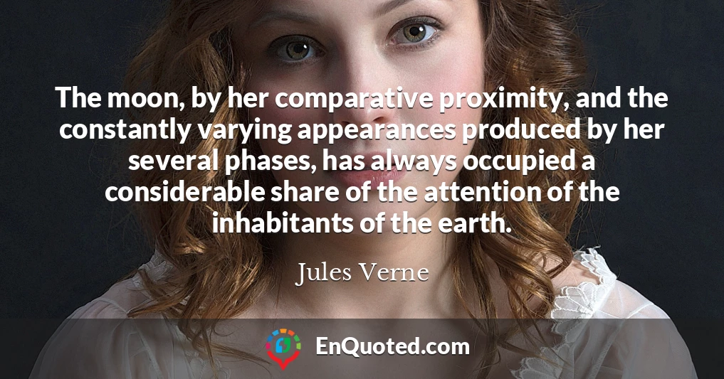 The moon, by her comparative proximity, and the constantly varying appearances produced by her several phases, has always occupied a considerable share of the attention of the inhabitants of the earth.