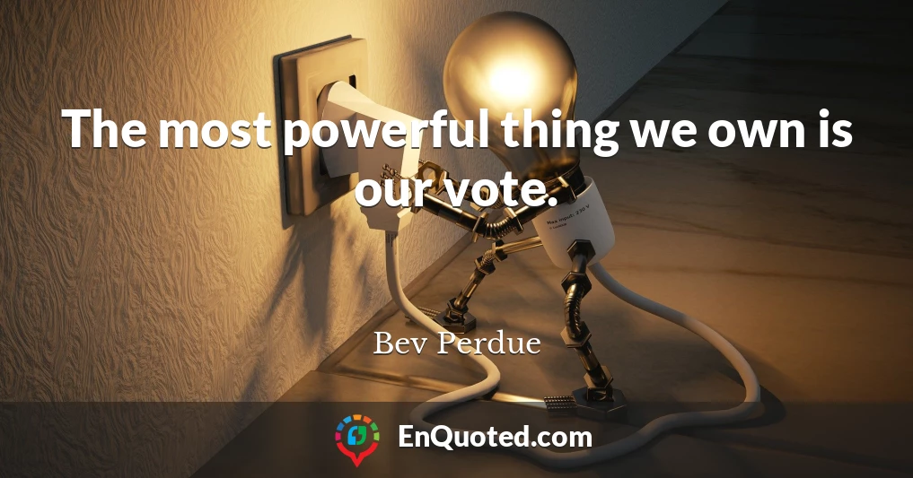 The most powerful thing we own is our vote.